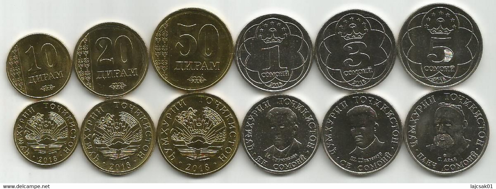 Tajikistan 2018. Set Of 6 High Grade Coins - Tadzjikistan