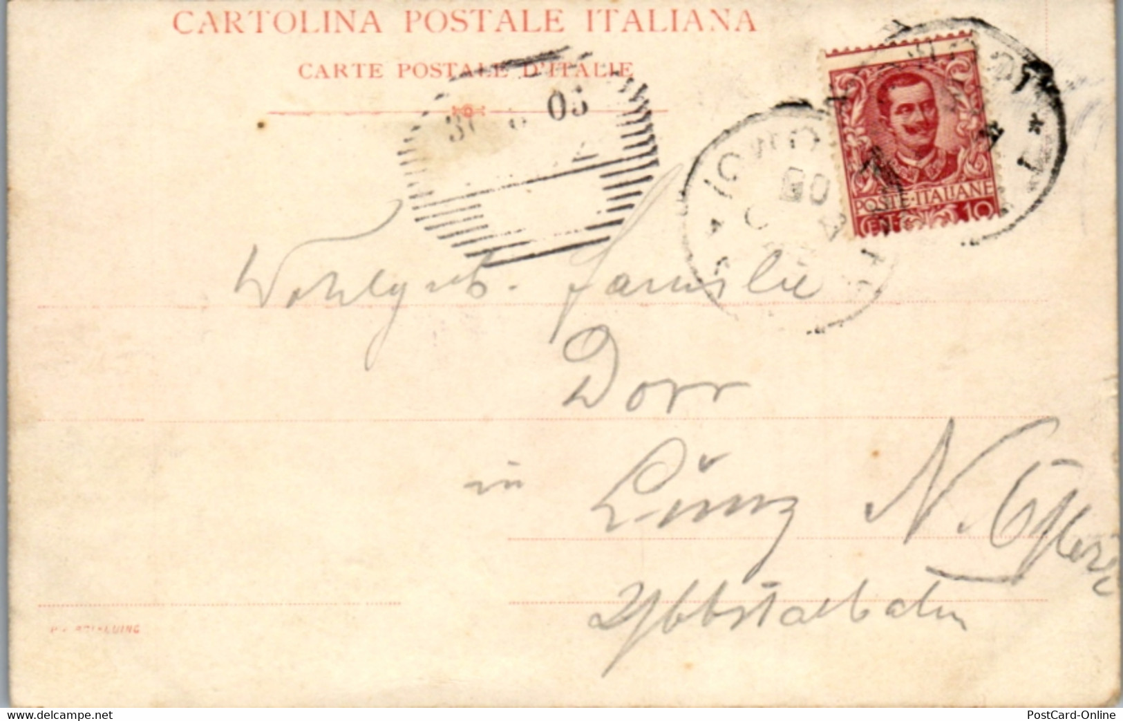 13436 - Italien - Luino , Lago Maggiore  - Gelaufen 1905 - Luino