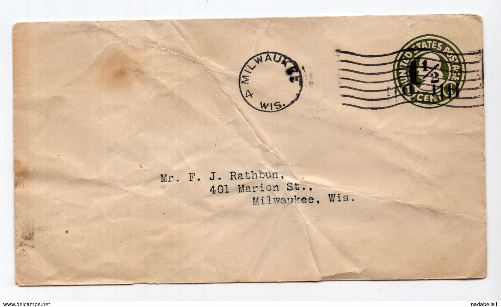 1929 USA,MILWAUKEE,1 CENT STATIONERY COVER - 1921-40