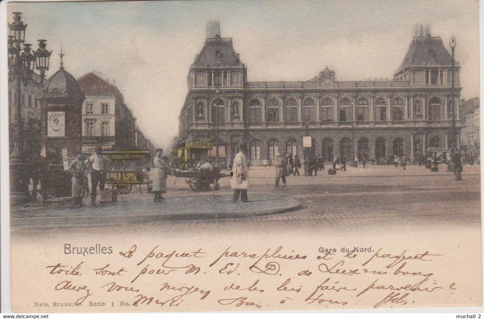 BRUXELLES - GARE DU NORD - NELS SERIE 1 N° 2 - VUE DIFFERENTE DE CELLE DEJA SUR DELCAMPE - Transport (rail) - Stations