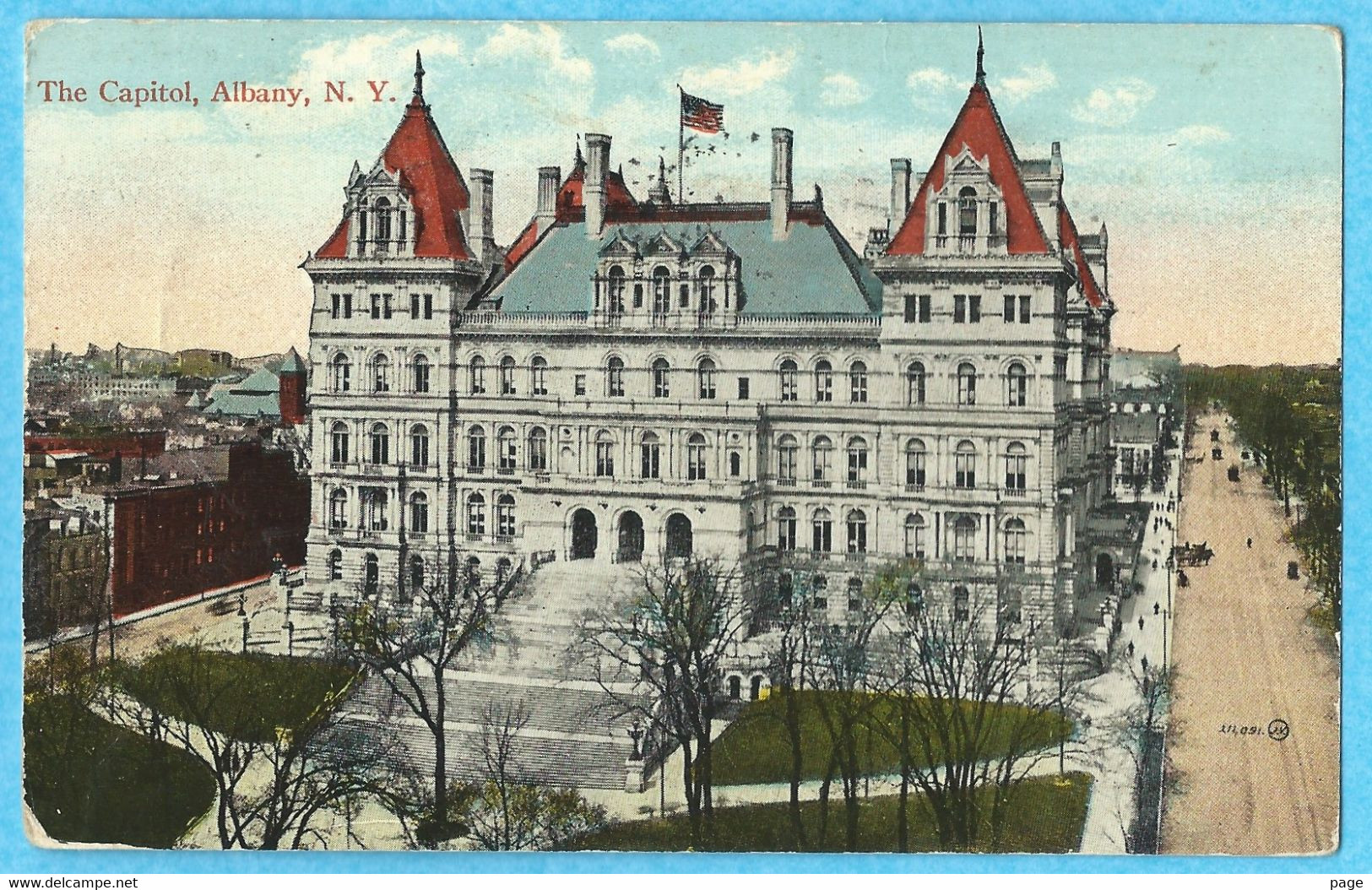 Albany,The Capitol,1915,sent To Oettingen,Germany - Albany