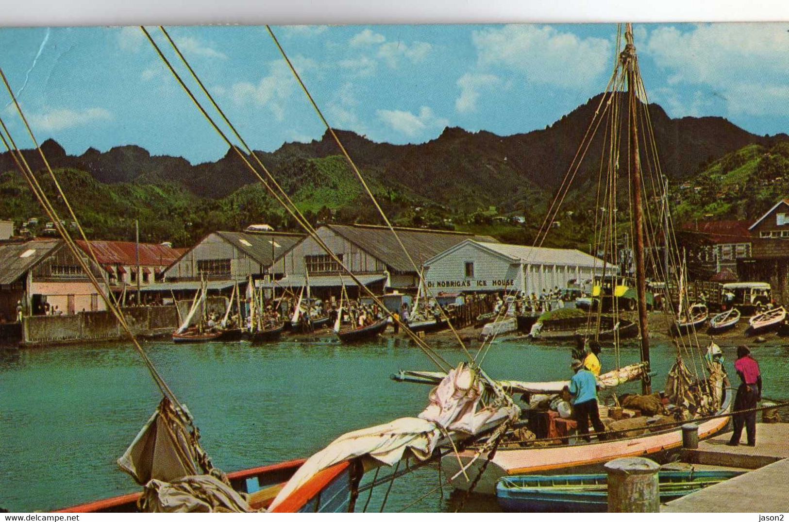 Cp St Vincent Fish Market  Ecrite Et Tlmbree 1965 - St. Vincent Und Die Grenadinen