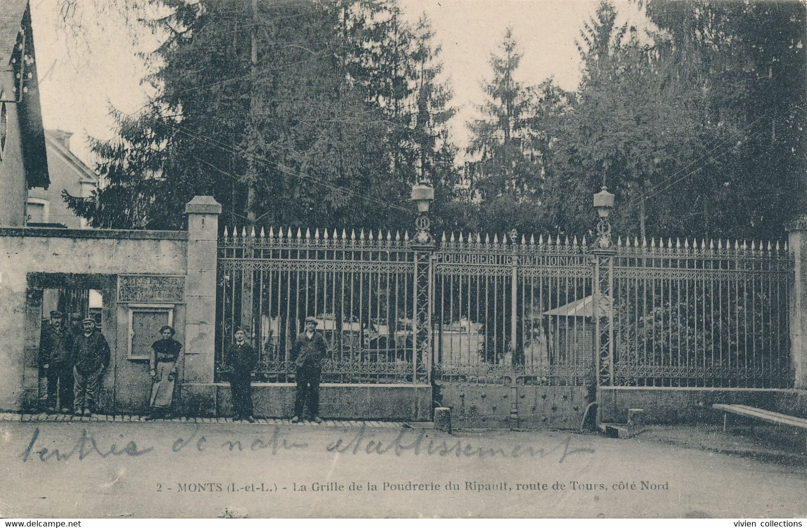 Monts (37 Indre Et Loire) Grille Poudrerie Du Ripault Route De Tours Coté Nord "entrée De Notre établissement" FM 1915 - Saint-Avertin