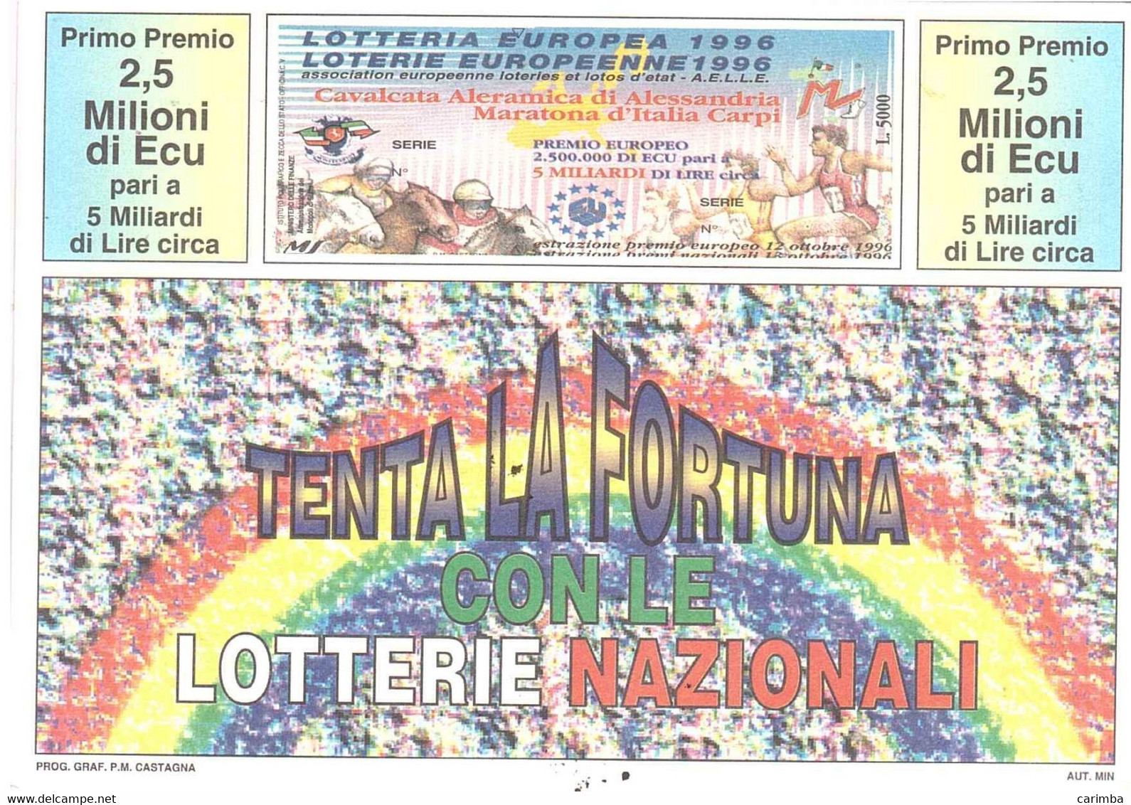 1994 £750 ECCIDIO DI MARZABOTTO SU CARTOLINA LOTTERIE NAZIONALI - 1991-00: Storia Postale