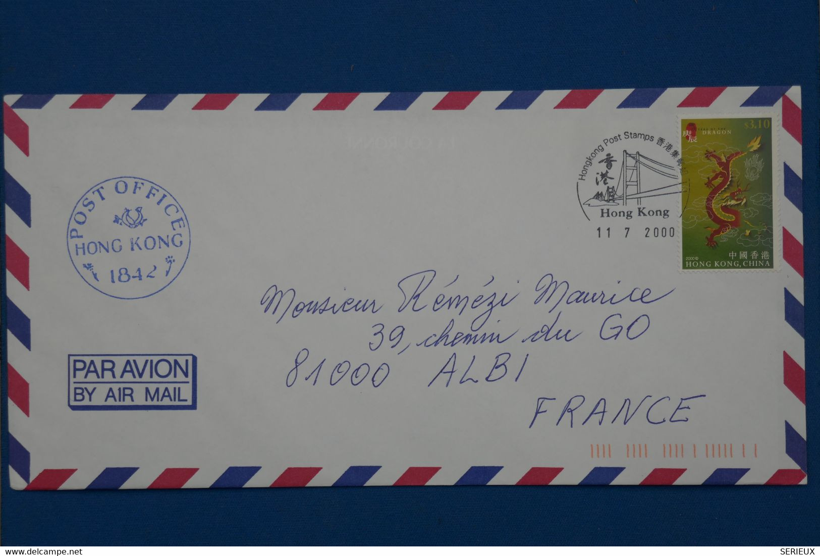 W12 CHINA HONG KONG BELLE LETTRE 2003 CHINE  VOYAGEE POUR ALBI FRANCE+ COURRIER HEROIQUE+ AFFRANCH. PLAISANT - Briefe U. Dokumente