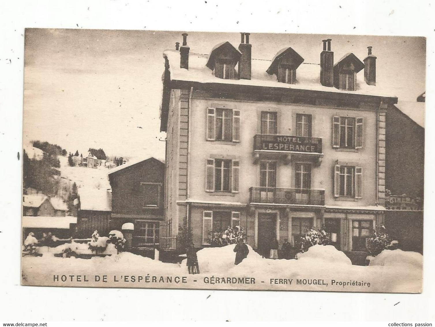 Cp,  Hotels & Restaurants , HOTEL DE L'ESPERANCE , 88 , GERARDMER ,  Vierge , Ed. L. Duroc - Hotels & Gaststätten