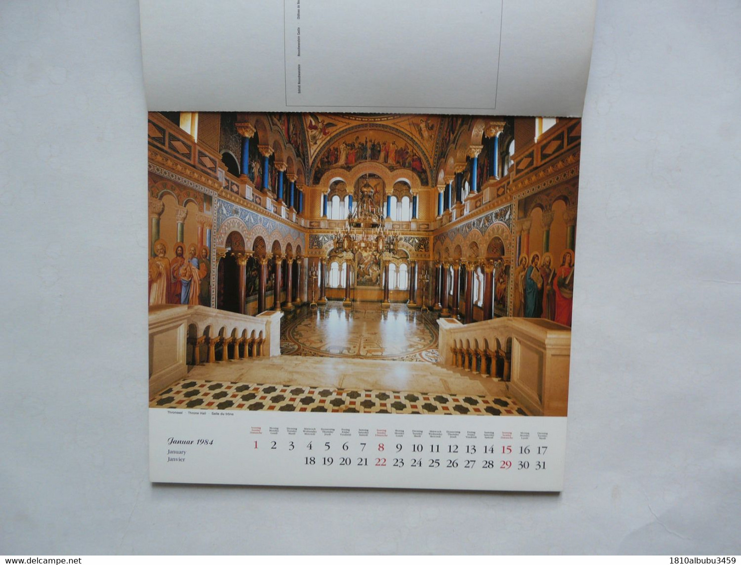 CALENDRIER 1984 NEUSCHWANSTEIN - SCHLOSS - Grand Format : 1981-90