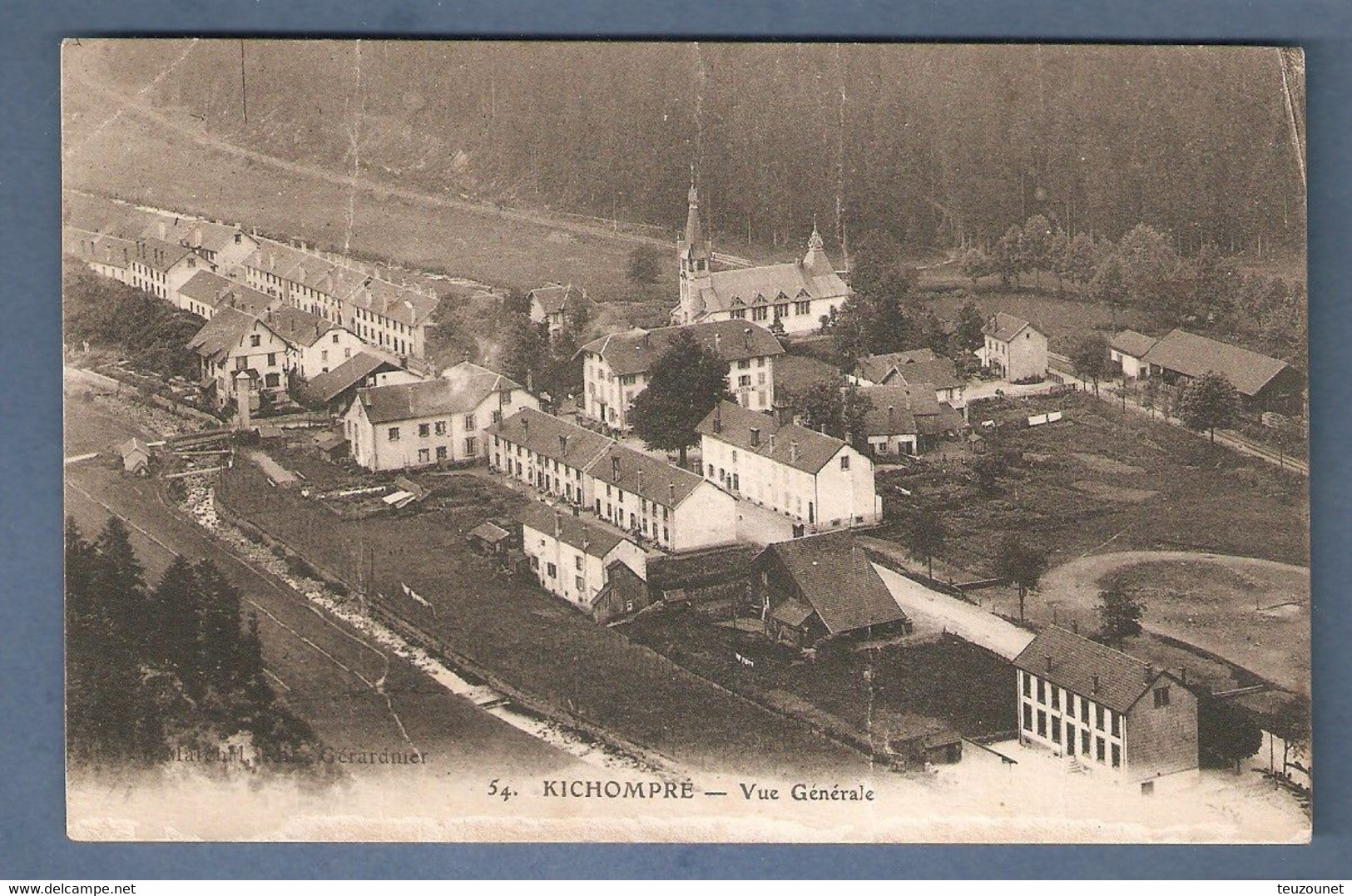 H Boucher Fils Et Cie Papeterie Gerardmer Sur Cp Kichompre Vue Générale - Gerardmer