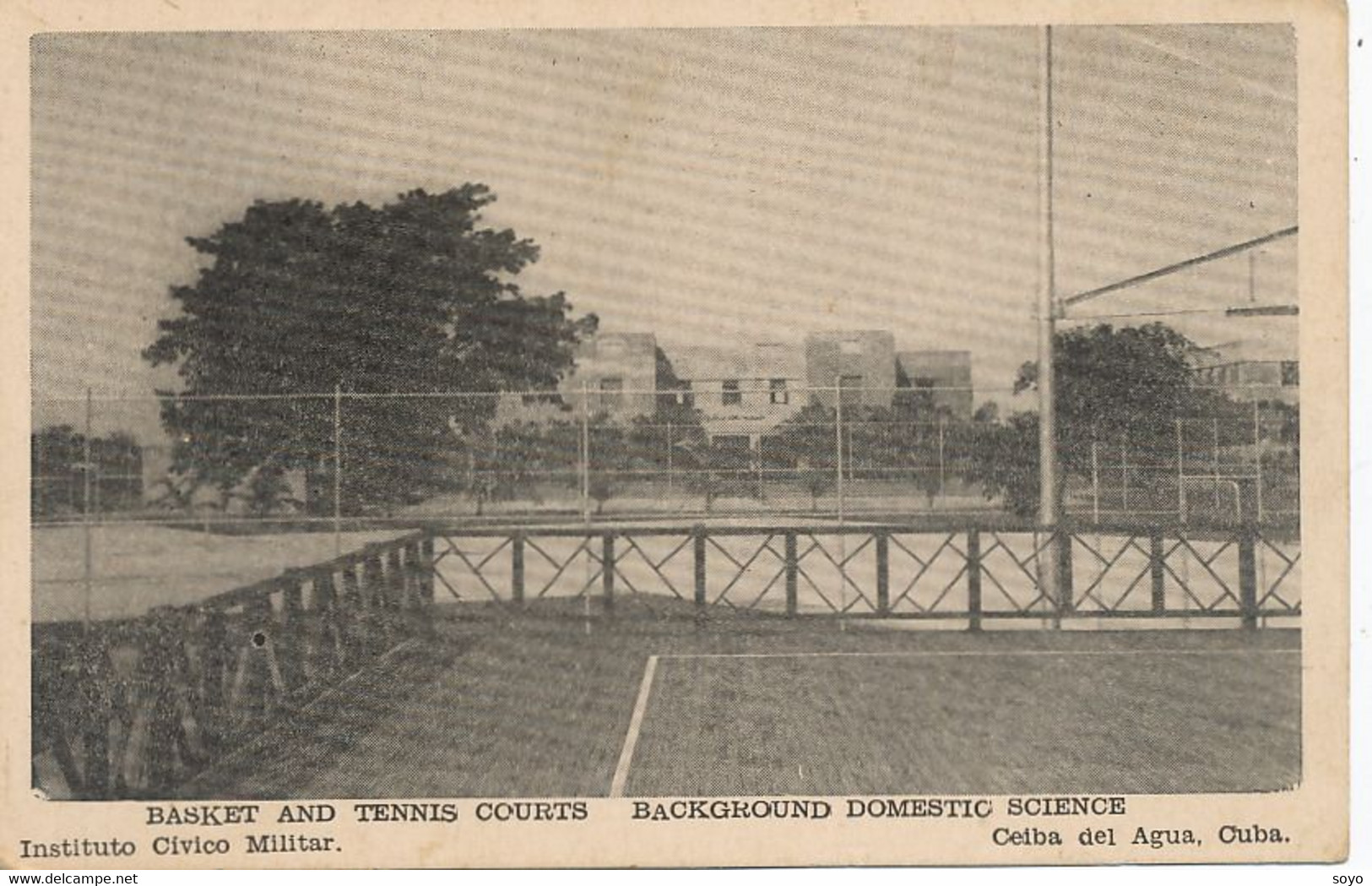 Basket Ball And Tennis Courts Ceiba Del Agua Cuba Instituto Civico Militar - Basket-ball