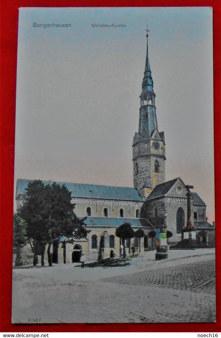 CPA 1907 Colorisée Ulrichs-Kirche. Allemagne - Sangerhausen