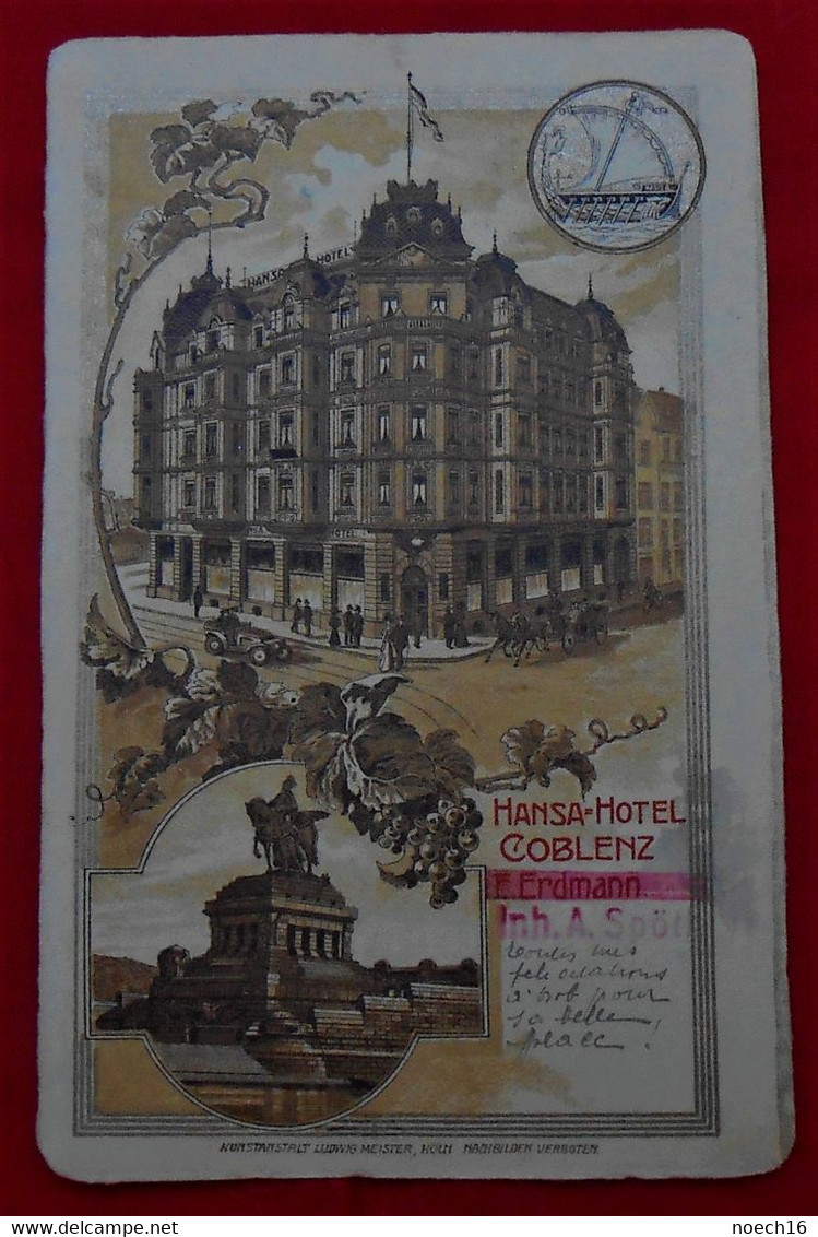 CPA 1907 Litho Coblenz Hansa-Hotel - Koblenz