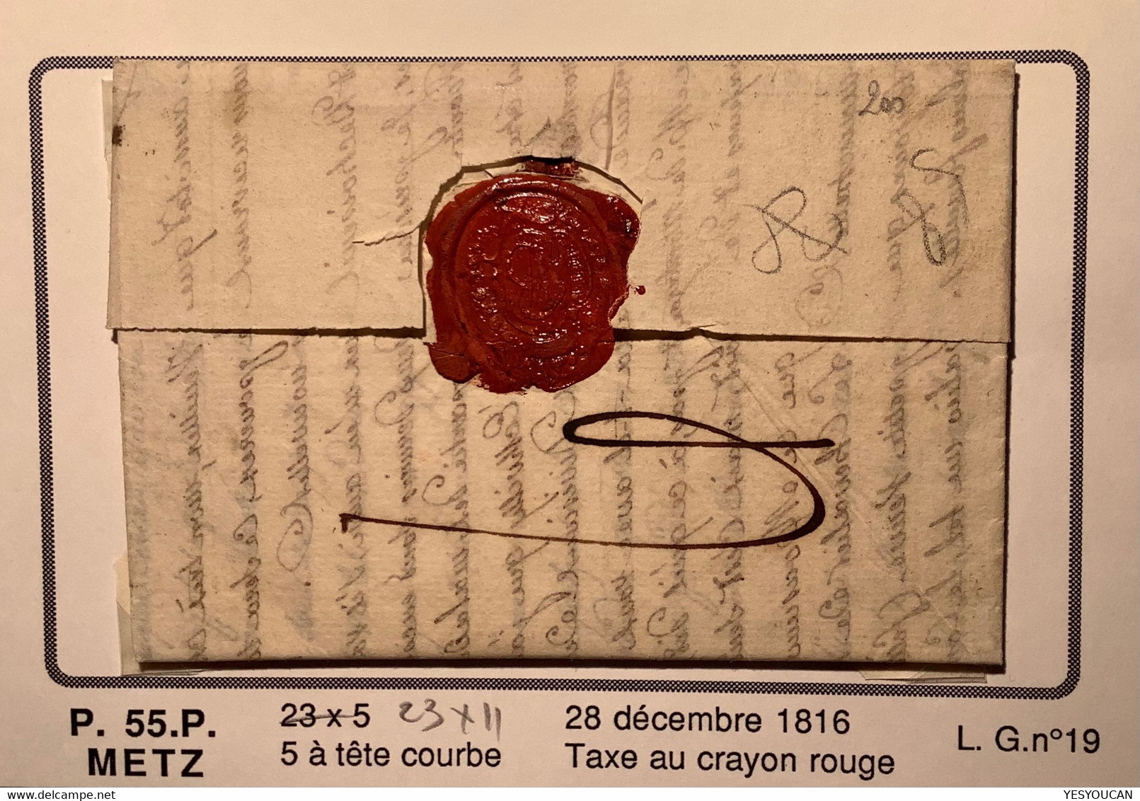 "P55P METZ" Lettre 1816>GRAZ RÜCKERLBERG STEIERMARK ÖSTERREICH(France Moselle Autriche Transitpost Vorphila Brief Cover - 1801-1848: Precursors XIX