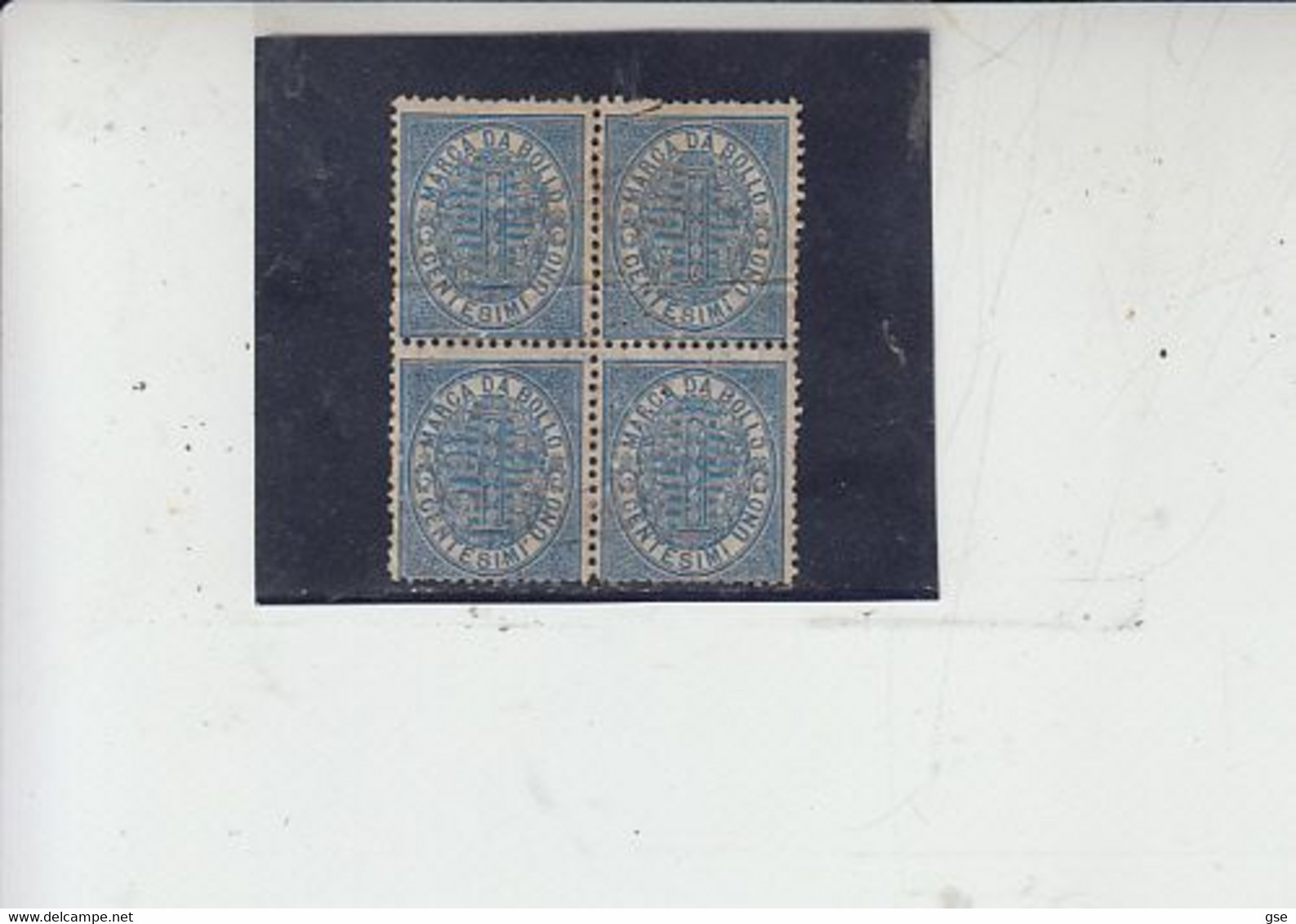 ITALIA  1868 - V.E. II - Unificato 17° (quartina)-.- - Revenue Stamps