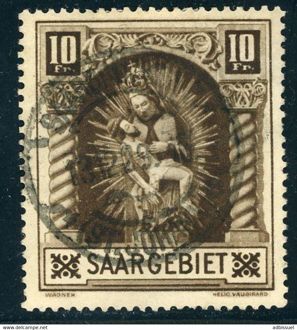 SARRE N° 102 COTE 37 € Oblitéré 10 F Sépia,  PIETA DE BLIESKASTEL. TB - Used Stamps