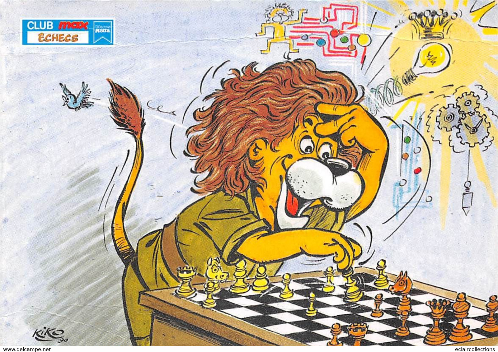 Thème:  Jeu D'échecs   Club Max. Lion.  Illustrateur Kiko 10x15     (voir Scan) - Scacchi