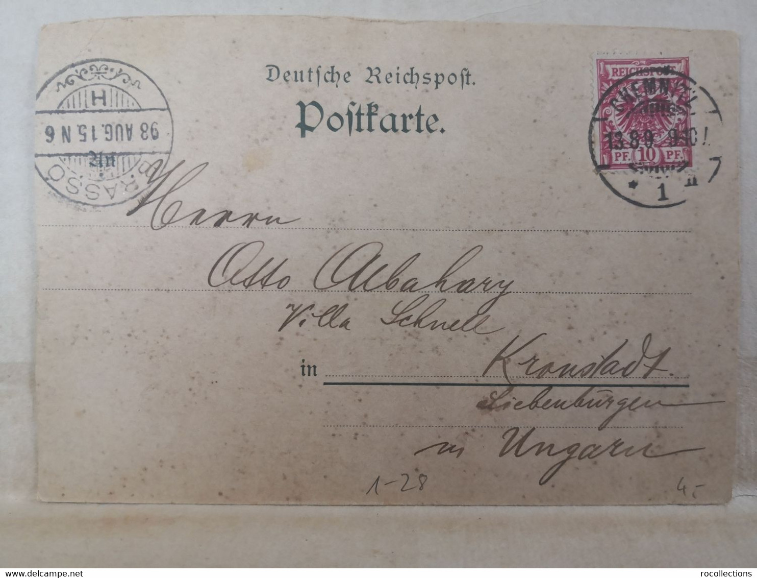 Germania FRIEDRICHSRUH Eingang SHIPPED To Romania Brașov 1915 - Friedrichsruh