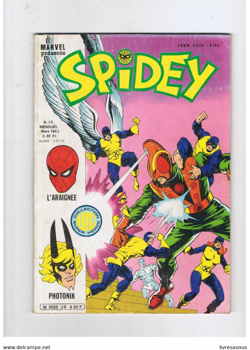 SPIDEY N°38 De Mars 1983 Collection LUG Super Héros - Spidey