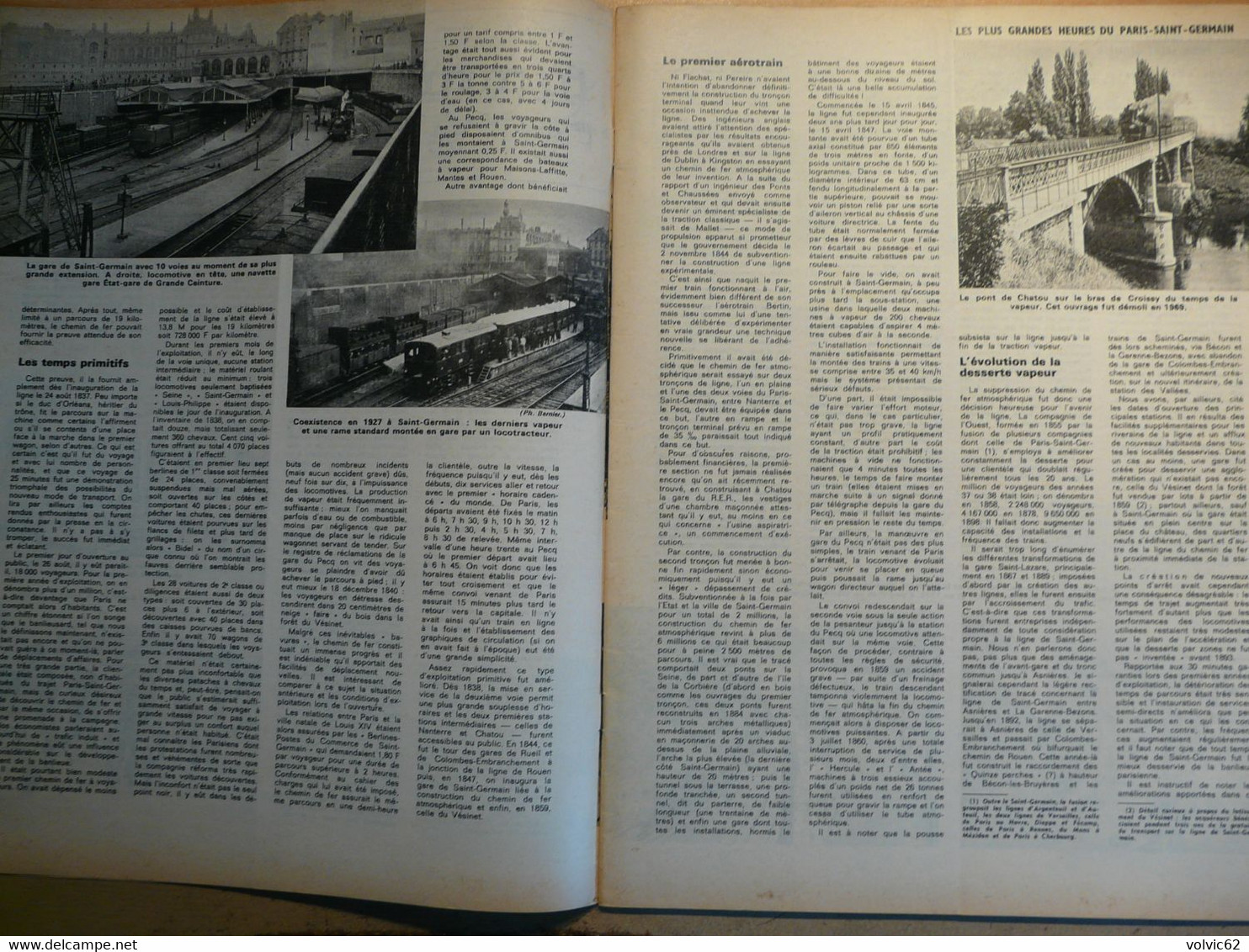 Vie Du Rail 1365 1972 Chauffailles Lamure Sur Azergues Digoin Paris Saint Germain Tueil Vesinet Pecq  Francois Longchamp - Trains