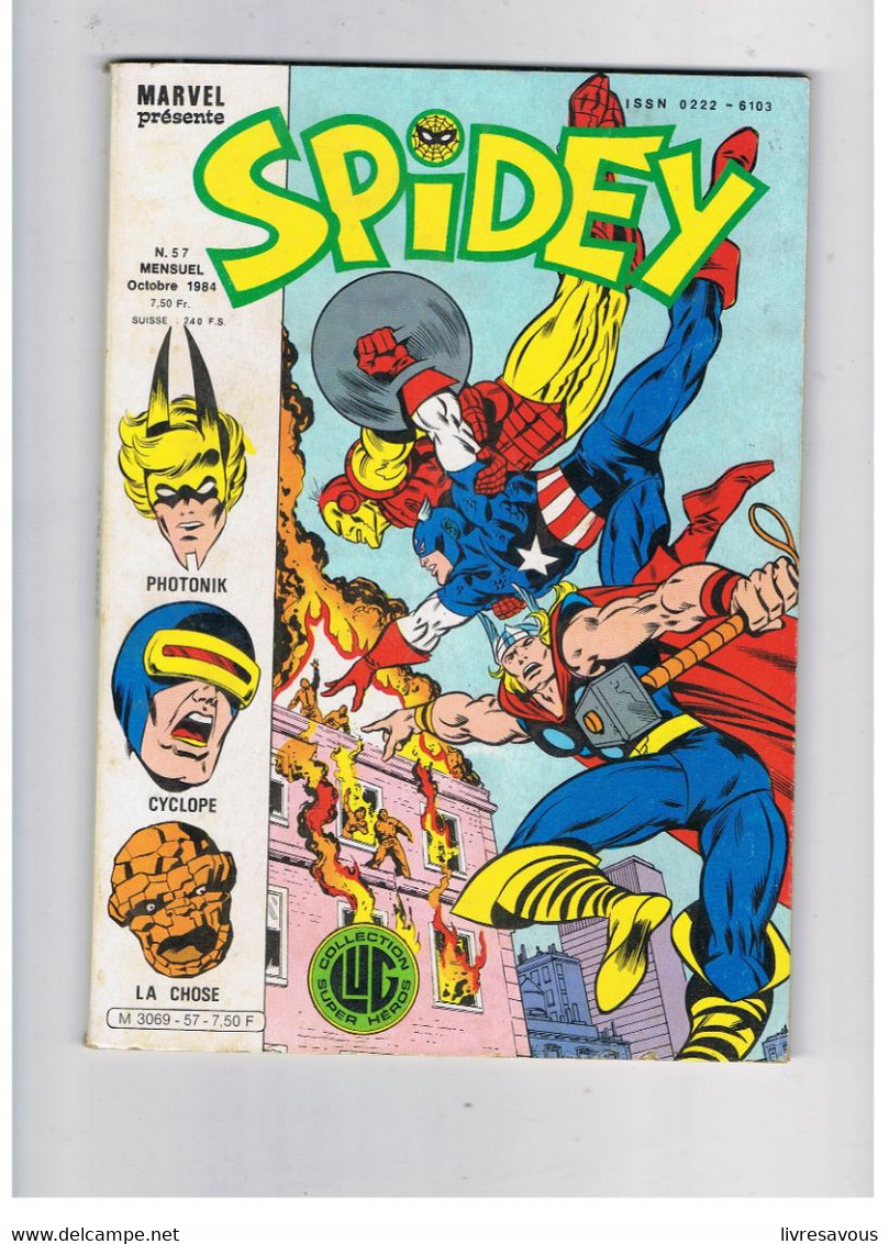 SPIDEY N°57 De Octobre 1984 Collection LUG Super Héros - Spidey