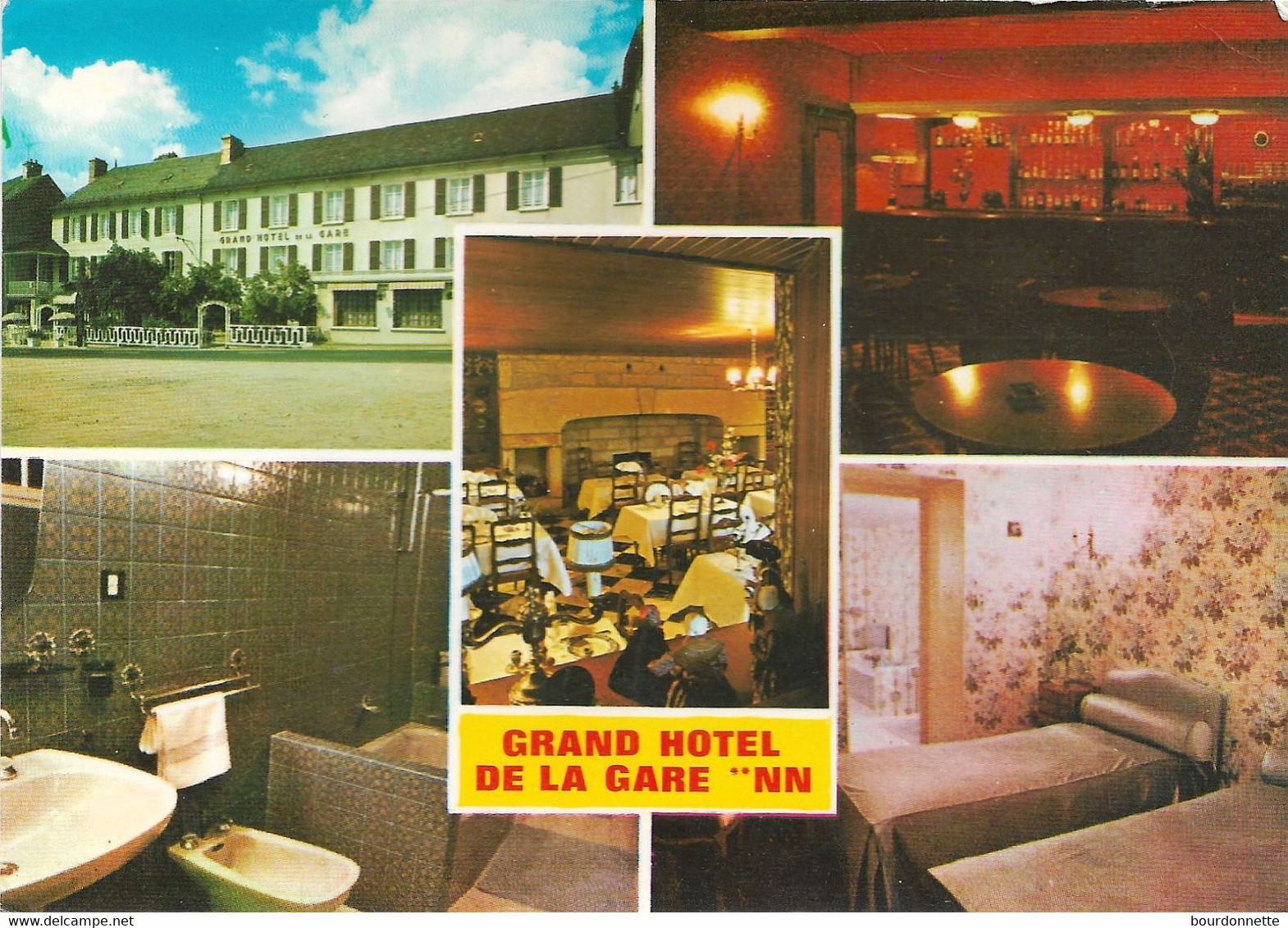 AUMONT AUBRAC - GRAND HÔTEL DE LA GARE **NN Raymond PROUHEZE Propriétaire-CPSM Multivues (5 Vues) - Aumont Aubrac