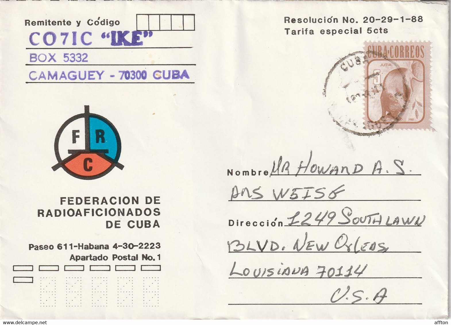 Cuba Old Cover Mailed - Covers & Documents