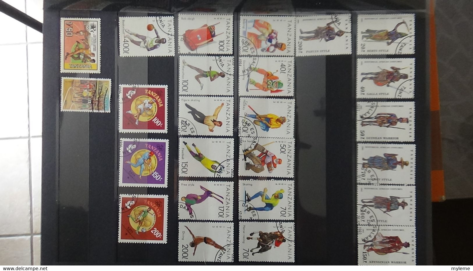 V65 Collection de timbres en majorité oblitérés de différents pays dont Ethiopie ...  A saisir !!!