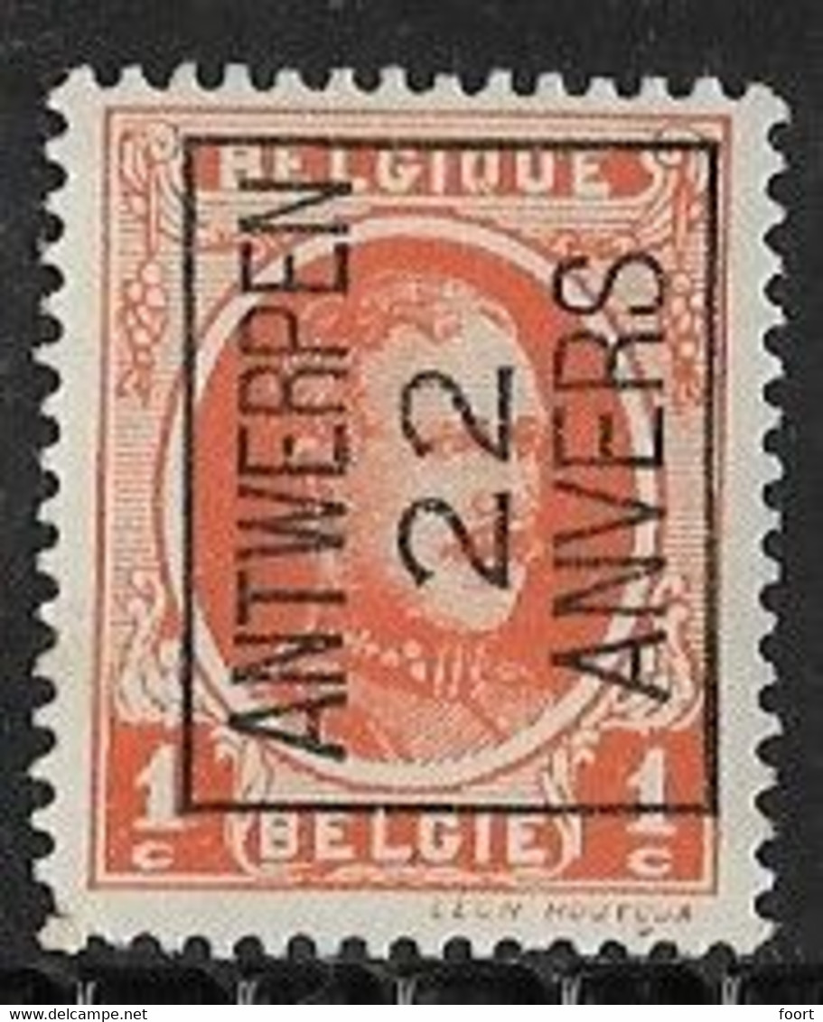 Antwerpen 1922 Typo Nr. 66A - Sobreimpresos 1922-31 (Houyoux)