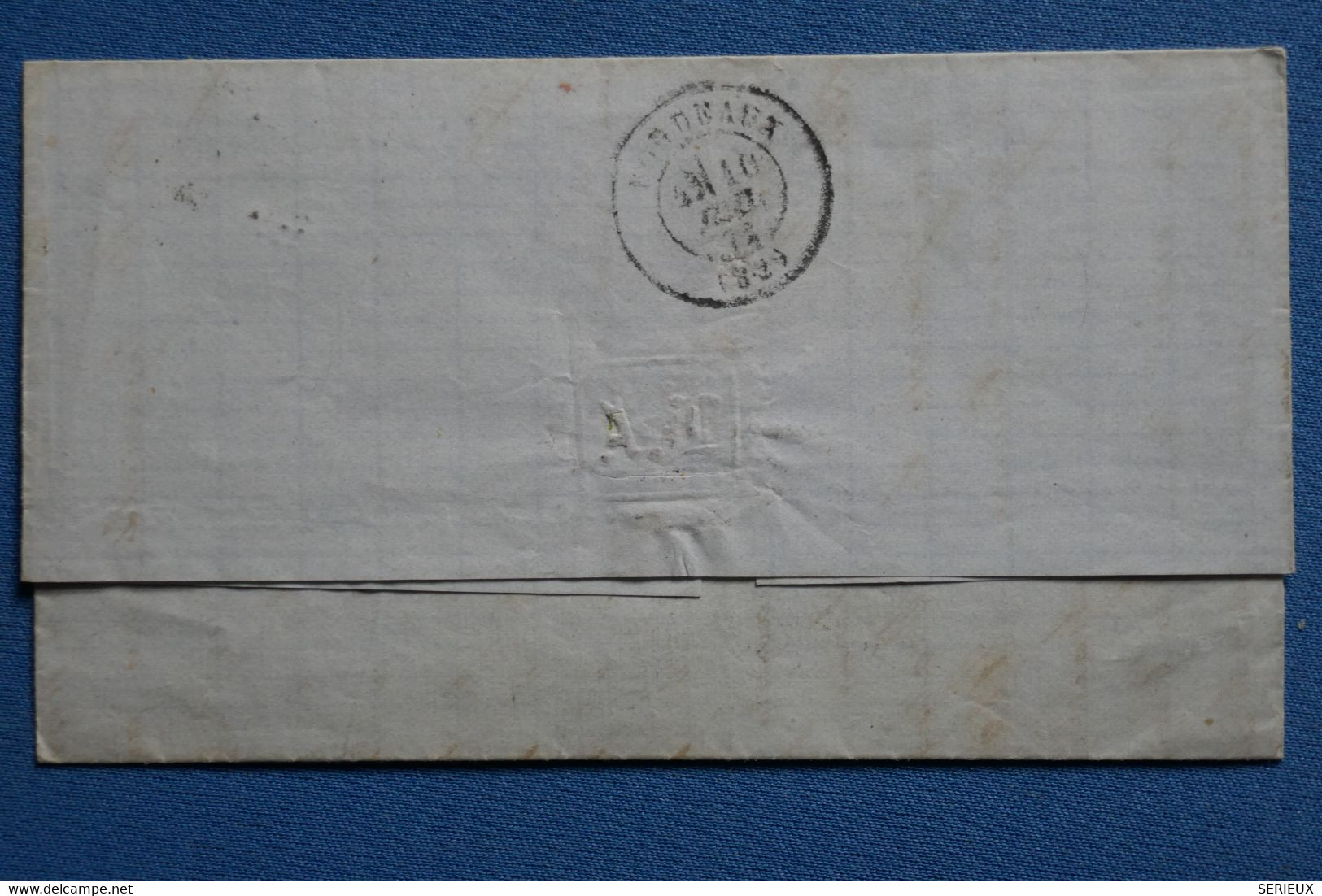 W15 ESPAGNE BELLE LETTRE   1874  POUR BORDEAUX FRANCE  + AFFRANCH. INTERESSANT - Covers & Documents