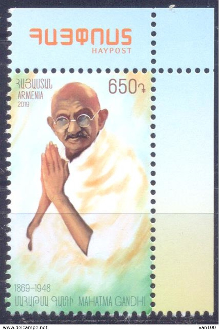 2019.Armenia, Mahatma Gandhi, 1v, Mint/** - Armenia