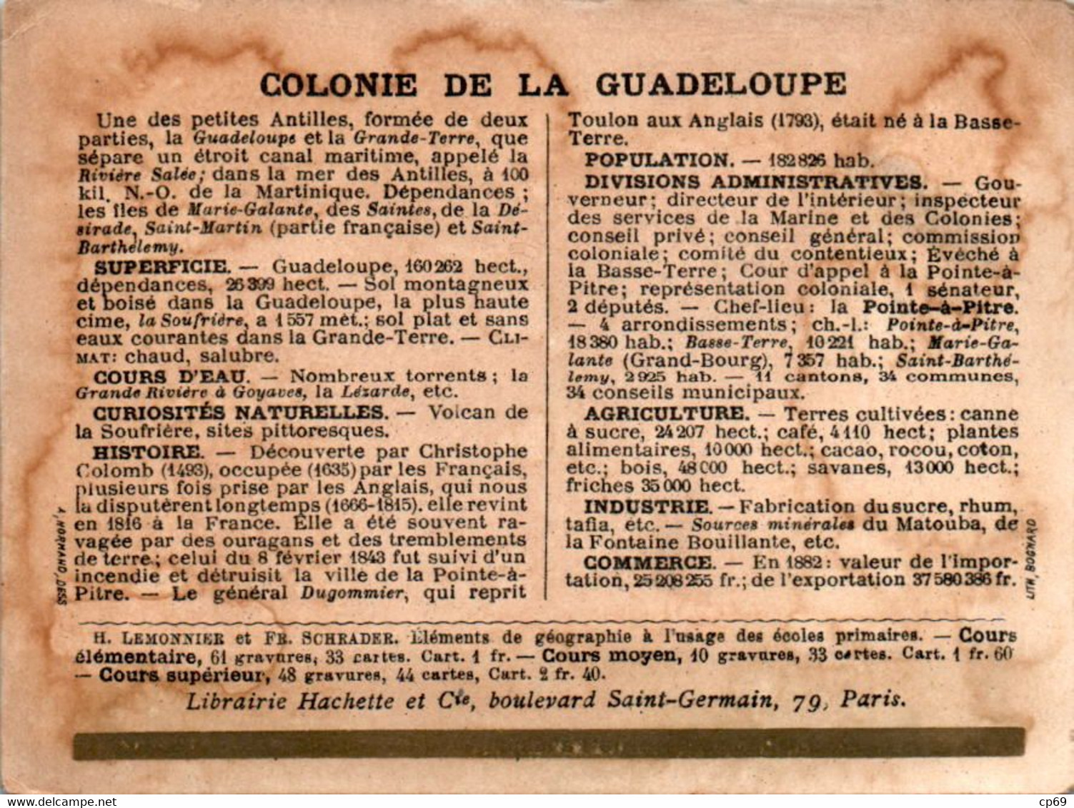 Chromo Département Territoire Français D'Outre-Mer La Guadeloupe La Grande-Terre Basse-Terre La Pointe-à-Pitre Deshages - Other & Unclassified