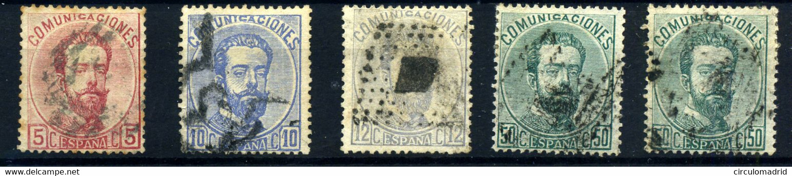 España Nº 118, 121/2, 126. Año 1872 - Oblitérés