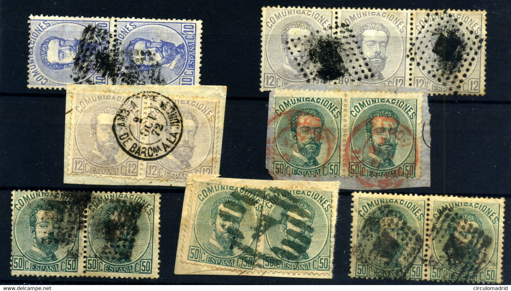 España Nº 121/22, 126. Año 1872 - Used Stamps