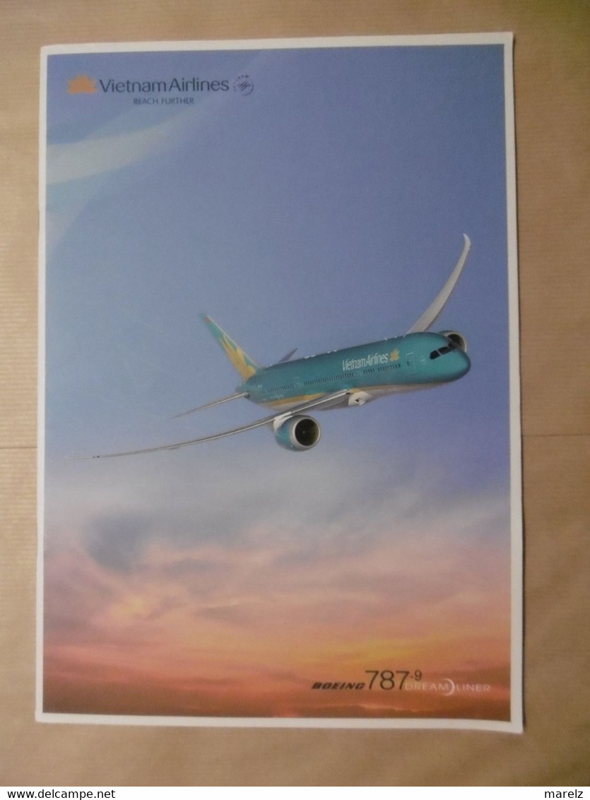 Publicité Compagnie Aérienne VIETNAM AIRLINES Reach Further Boeing 787-9 DREAM LINER - Publicités