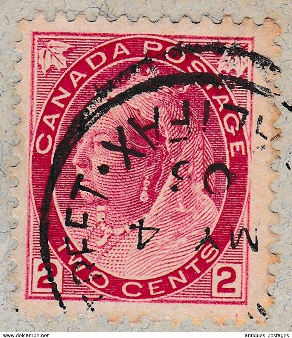 Lettre 1903 Canada Queen Victoria  Two Cents Aldershot - Covers & Documents