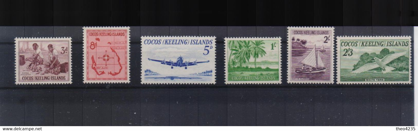 COCOS(KEELING ISLANDS)1963/DEFINITIVE SET-MLH-COMPLETE SET(100F) - Cocos (Keeling) Islands