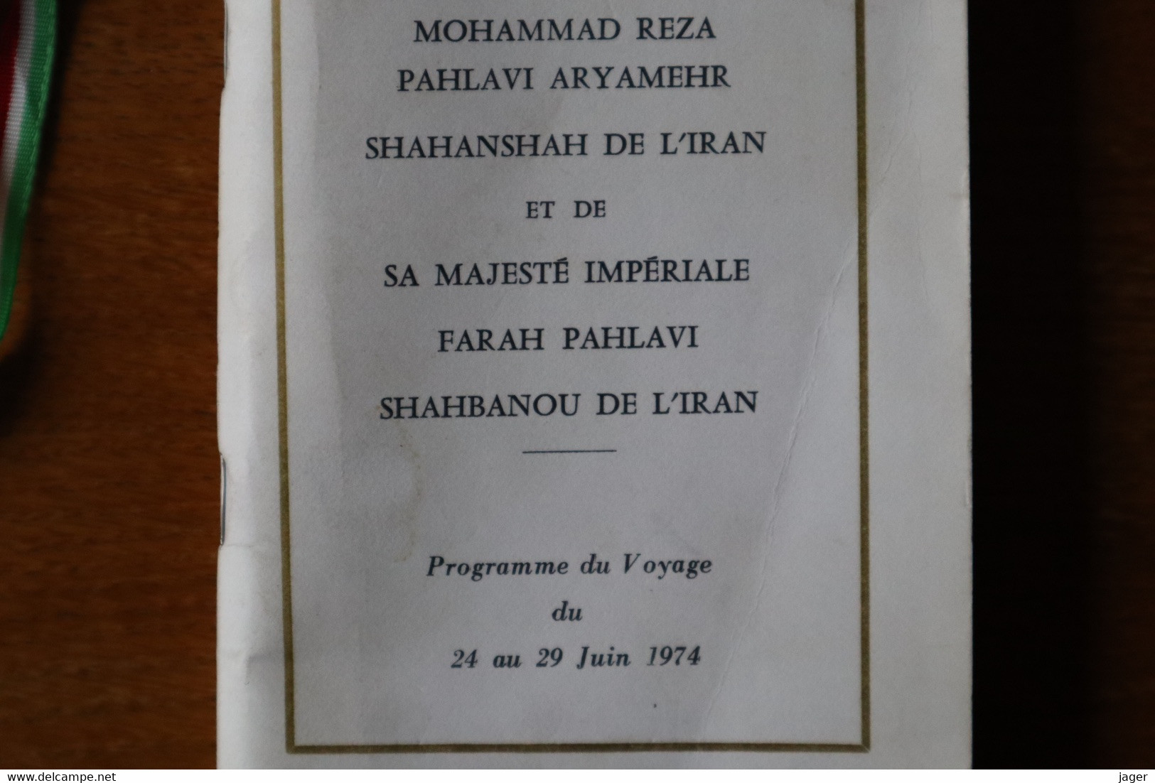 Programme Officiel Du SHAHANSHAH De L'Iran   1974   Reza Pahlavi - Documents Historiques