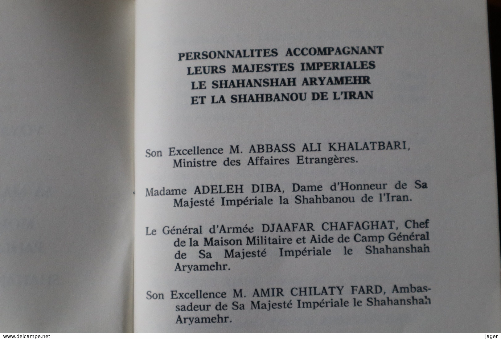 Programme Officiel Du SHAHANSHAH De L'Iran   1974   Reza Pahlavi - Documents Historiques