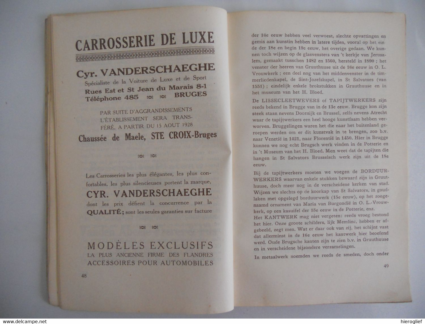 1928 BRUGGE BRUGES lokale tentoonstelling kunst handel nijverheid cataloog exposition art commerce industrie publiciteit