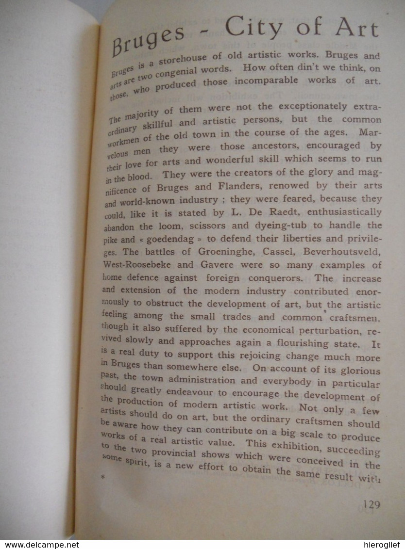 1928 BRUGGE BRUGES lokale tentoonstelling kunst handel nijverheid cataloog exposition art commerce industrie publiciteit