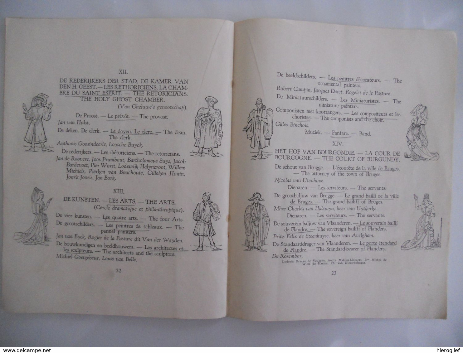 BRUGGE 1930 programma STOET VAN HET GULDEN VLIES CORTèGE DE LA TOISON D'OR PAGEANT OF THE GOLDEN FLEECE