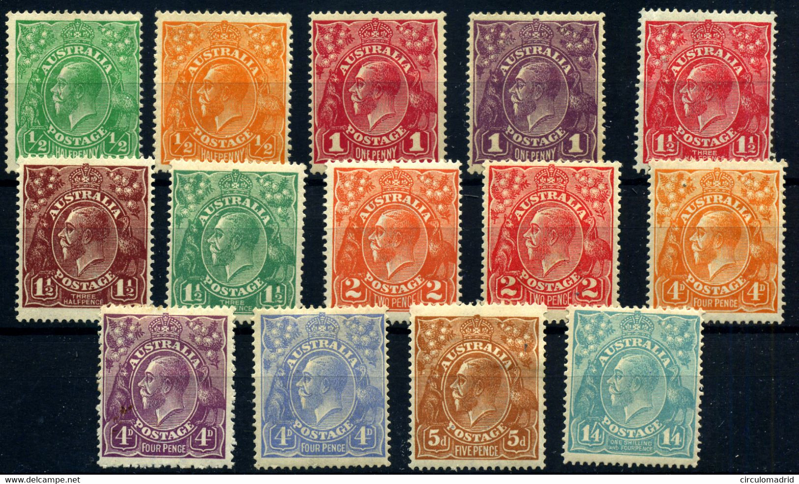 Australia Nº 18/31. Año 1914/23 - Ungebraucht