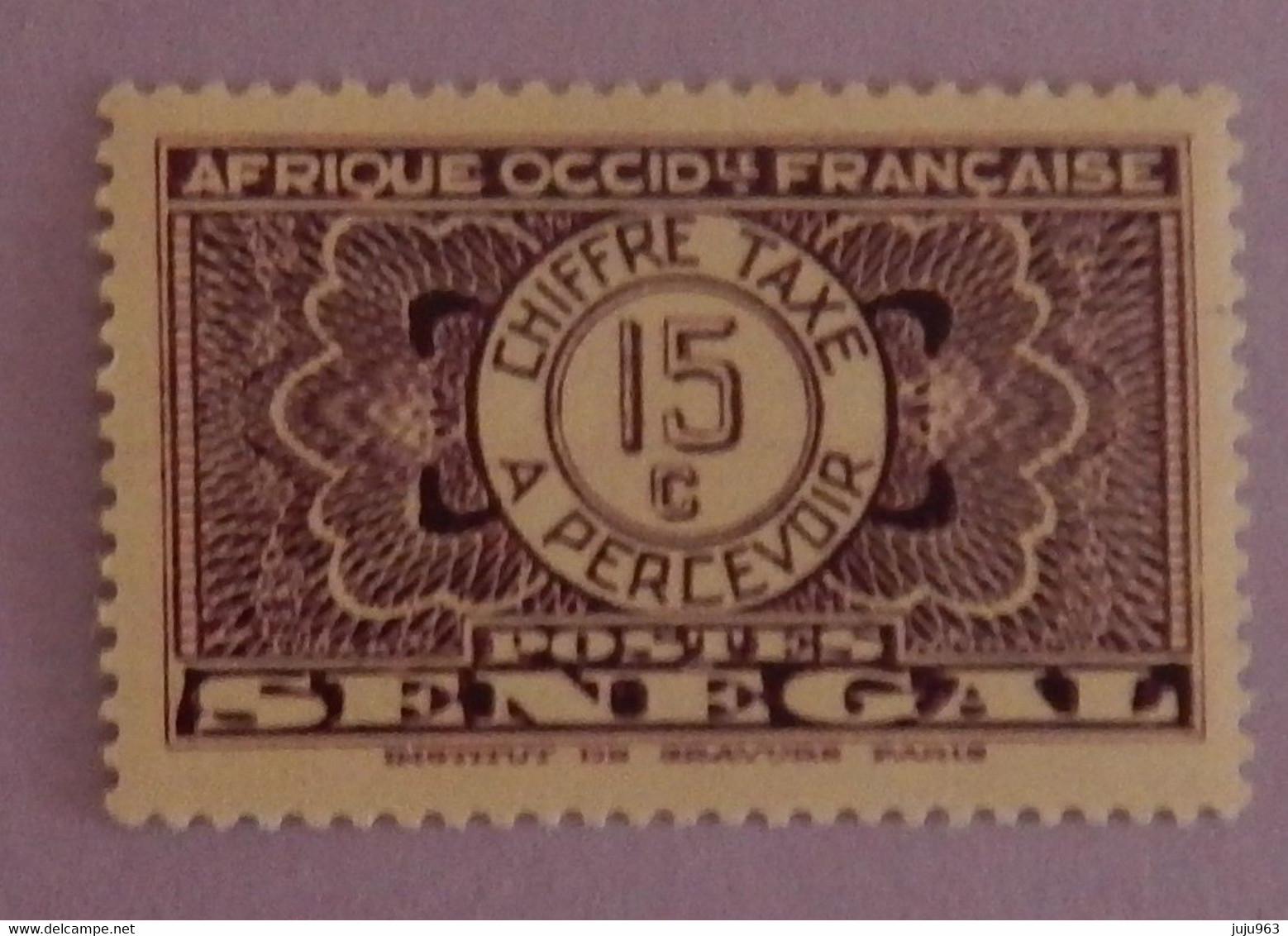 SENEGAL TAXE  YT 24 NEUF GOMME ALTEREE ANNÉE 1935 - Timbres-taxe