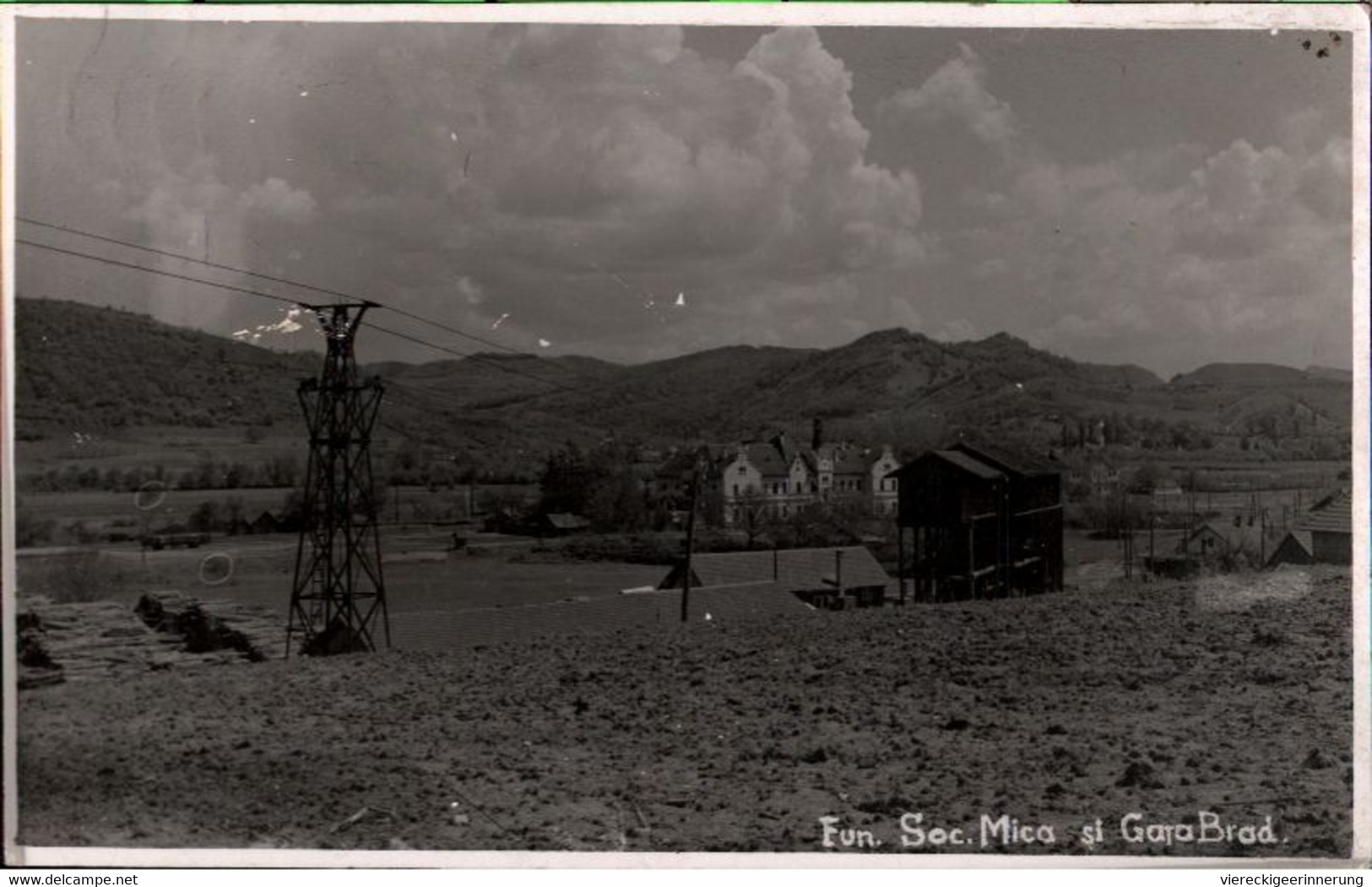 ++ Alte Fotokarte, Photo 1941, Funicolare Soc. Mica Si Gara Brod, Stempel Galati - Romania