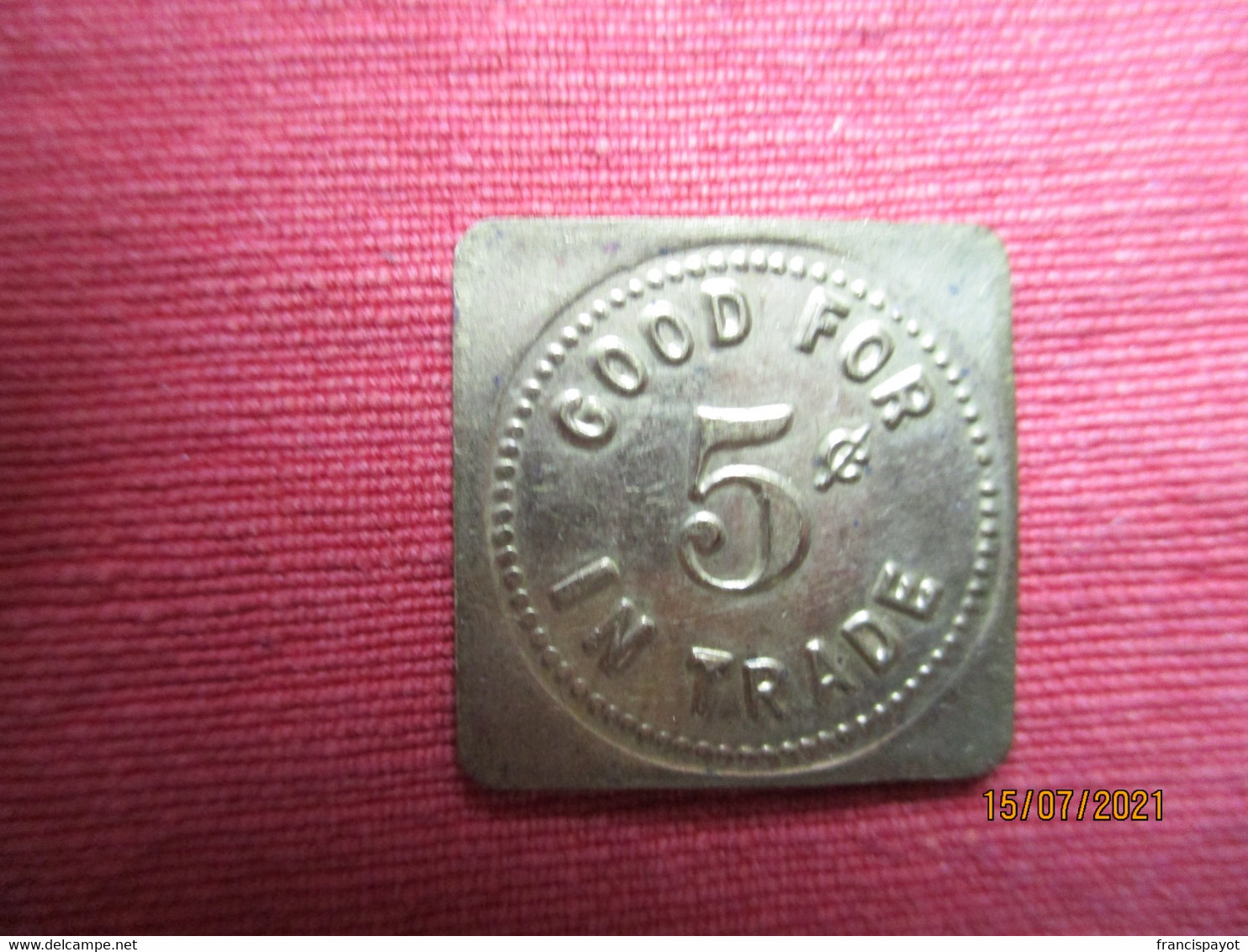 UK: Token West End Tavern - Good For 5 Cents In Trade - Professionals/Firms