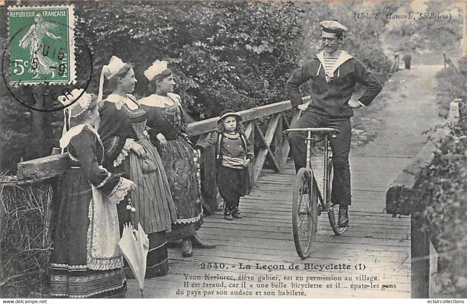 Thème:  Cyclisme.  La Leçon De Bicyclette Série De 6 Cartes  Edition Hamonic Saint Brieuc    (voir Scan) - Wielrennen