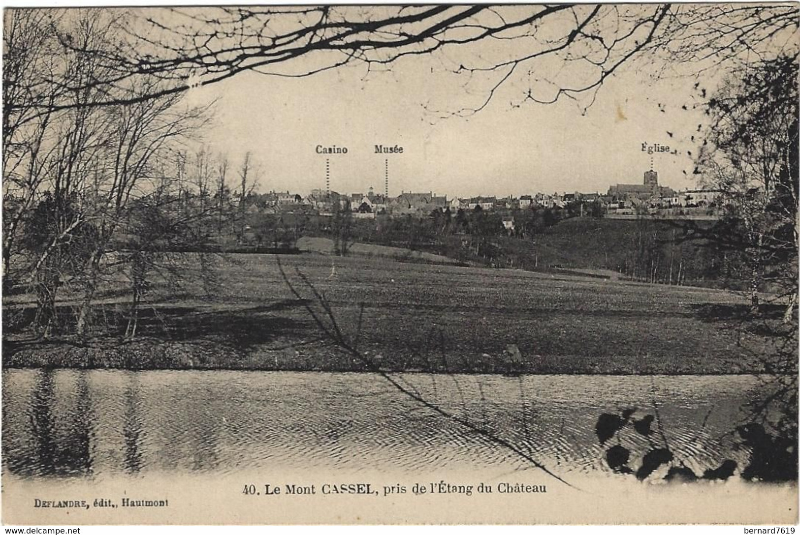 59    Mont  Cassel   -   Le Mont Cassel  Pris De L'etang Du Chateau - Cassel