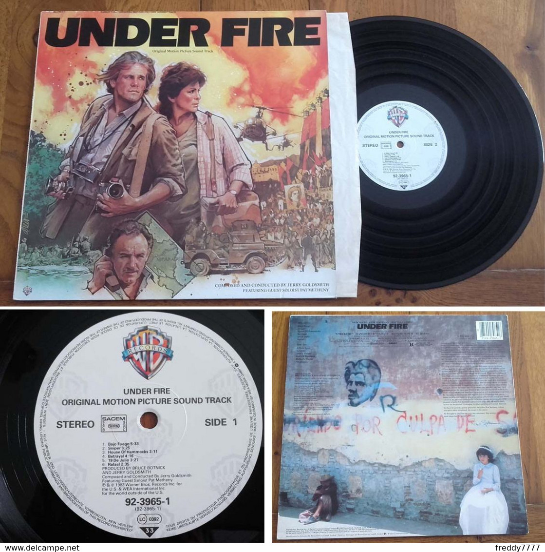 RARE Deutsch LP 33t RPM (12") BOF OST "UNDER FIRE" (Nick Nolte P/s, 1983) - Soundtracks, Film Music