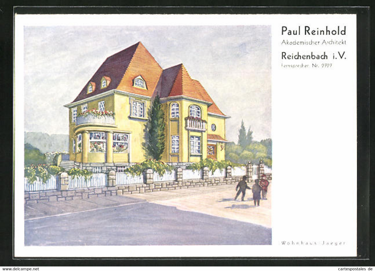 Künstler-AK Reichenbach I. V., Ansicht Eines Hauses Mit Spielenden Kindern - Reichenbach I. Vogtl.