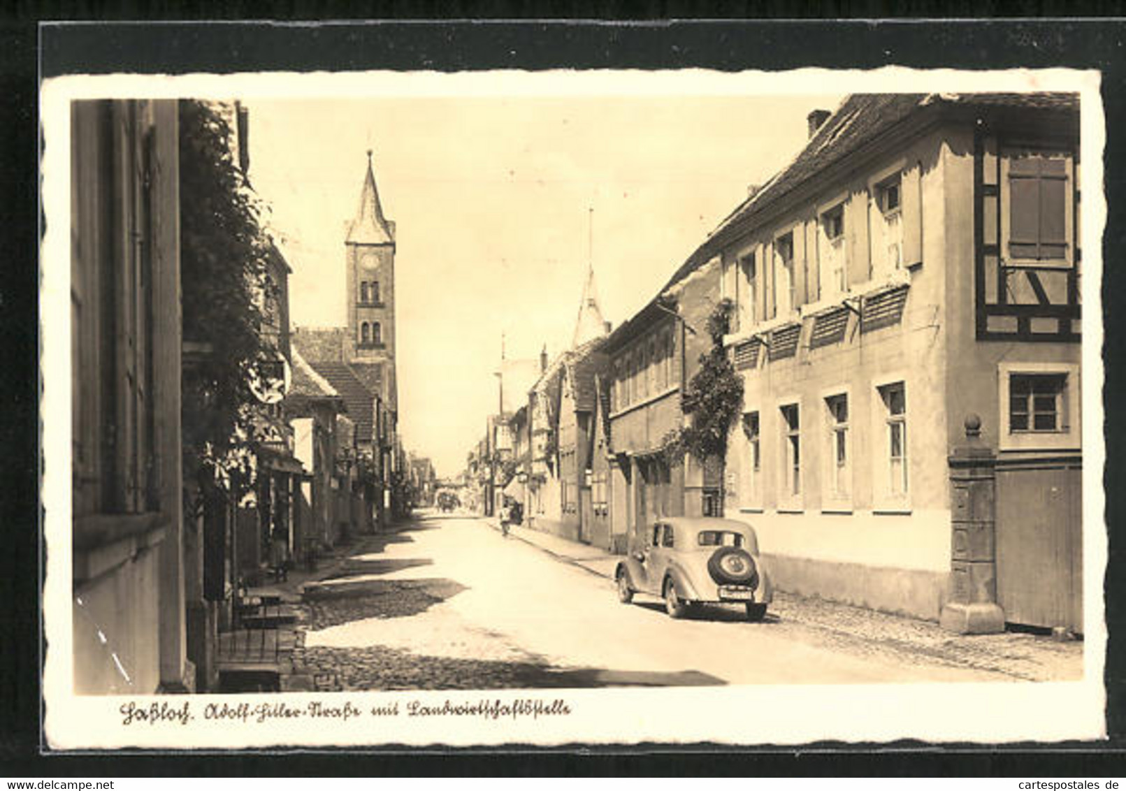 AK Hassloch /Pfalz, Strasse Mit Landwirtschaftsstelle - Hassloch