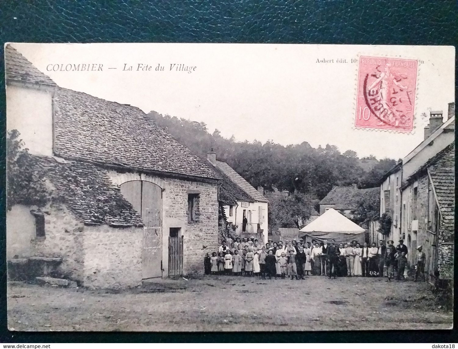 21 ,colombier ,la Fête Du Village Et Ses Habitants En 1905.....beau Plan - Other & Unclassified